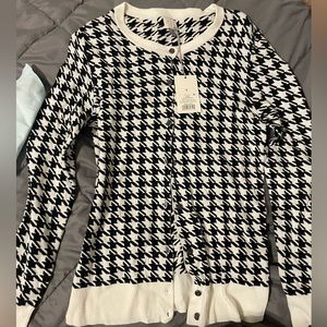 Brand New, Black and White Cardigan (Small)